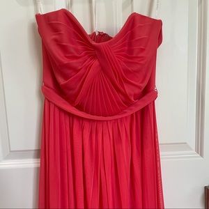 David’s Bridal Coral bridesmaid dress